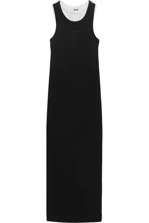 Msgm Layered ribbed maxi dress