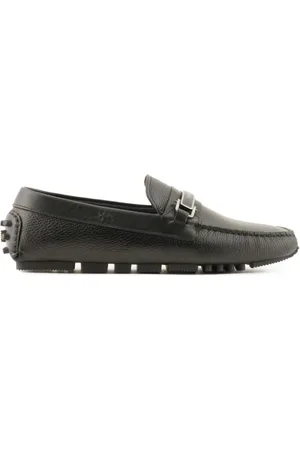 Emporio Armani Logo-plaque leather driving shoes
