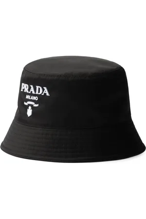 Prada Embossed-logo padded bucket hat