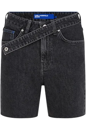 Karl Lagerfeld High-rise denim shorts