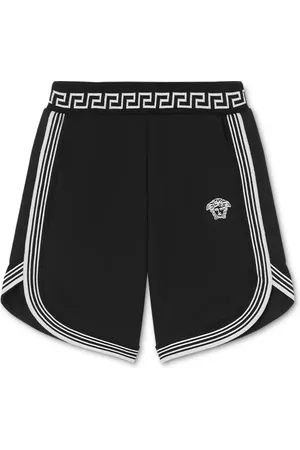 VERSACE Greca print cotton shorts