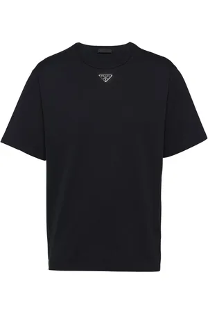 Prada Triangle-logo cotton T-shirt