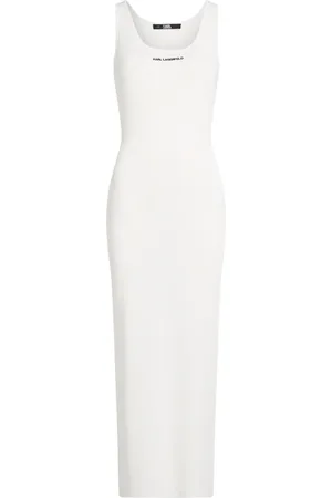 Karl Lagerfeld Ribbed-knit sleeveless midi dress