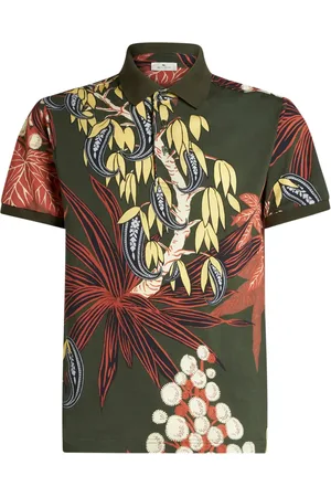 Etro Leaf-print polo shirt