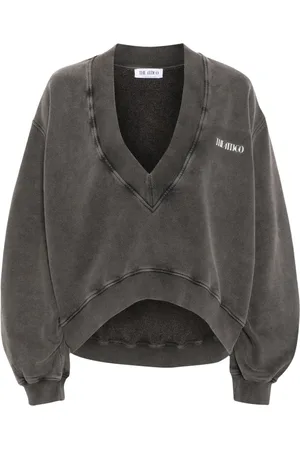The Attico Logo-rubberised cotton sweatshirt