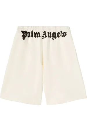 Palm Angels Logo-print cotton track shorts