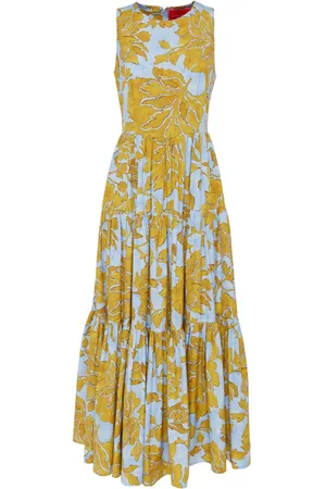 La DoubleJ Tiered floral-print maxi dress
