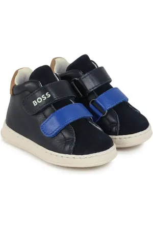 HUGO BOSS Logo-embossed leather sneakers