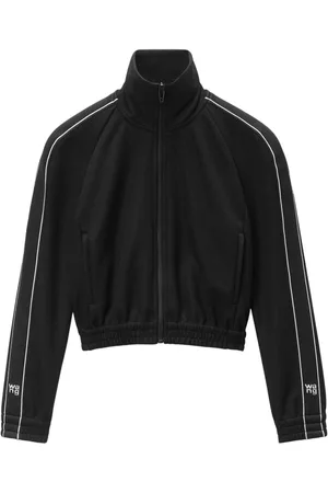 Alexander Wang Logo-tape cropped track jacket