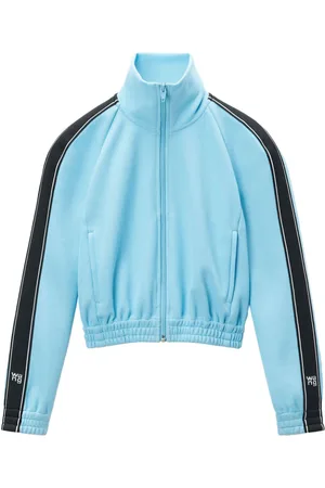 Alexander Wang Logo-tape cropped track jacket