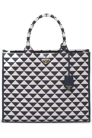Prada Large Symbole leather tote bag
