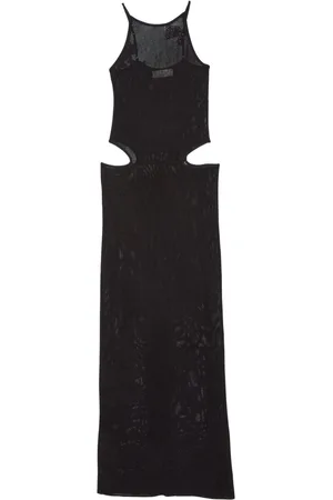 FLEUR DU MAL Pointelle-knit lace maxi dress