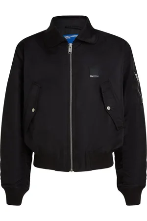 Karl Lagerfeld Logo-appliqué bomber jacket