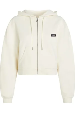 Karl Lagerfeld Logo patch zipped hoodie