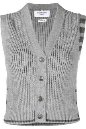Thom Browne 4-Bar stripe intarsia-knit vest