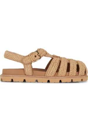 Prada Raffia caged sandals