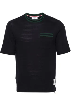 Thom Browne Pointelle-knit cotton T-shirt