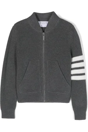 Thom Browne 4-Bar zip-up cardigan