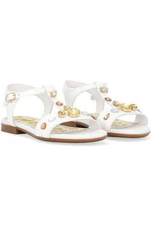 Dolce & Gabbana Majolica-print crystal-embellished sandals