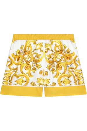 Dolce & Gabbana Majolica-print silk shorts