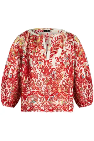Etro Paisley-print embroidered poplin blouse