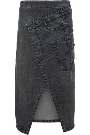 J.W.Anderson Twisted denim midi skirt