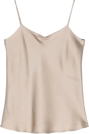 HERNO Cowl-neck satin tank top