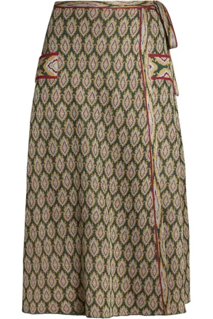 Etro Jacquard-knit wrap midi skirt