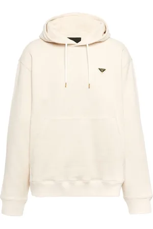 Prada Triangle-logo cotton hoodie