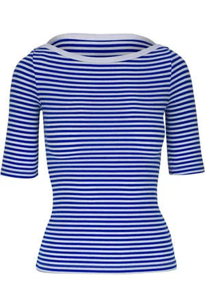 AG Jeans Striped ribbed-knit top