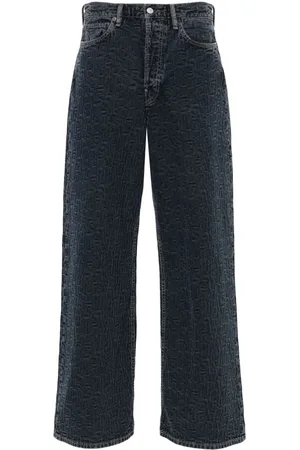 Acne Studios Monogram-jacquard straight-leg jeans