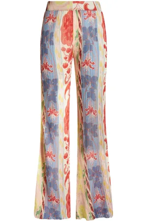 Etro Floral-print knit trousers