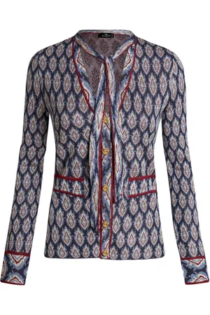 Etro Bow-detail jacquard cardigan