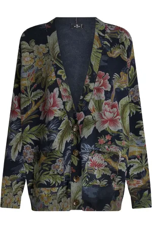 Etro Floral-print wool cardigan