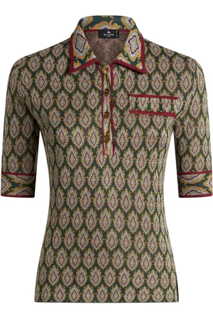 Etro Half-sleeves jacquard polo shirt