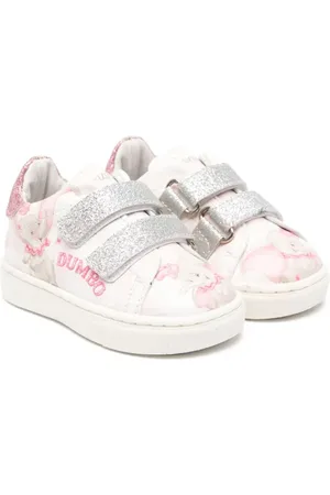 MONNALISA Dumbo-print leather sneakers