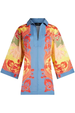 Etro Floral-print long-sleeved blouse