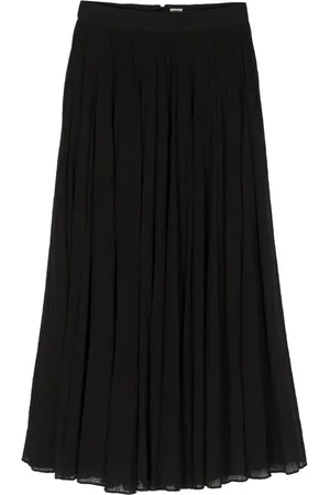 Totême Plissé-effect organic cotton midi skirt