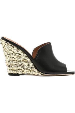 PARIS TEXAS Deia 100mm leather mules