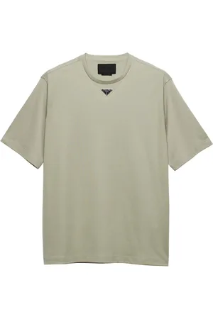Prada Logo-plaque cotton T-shirt
