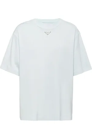 Prada Logo-plaque cotton T-shirt