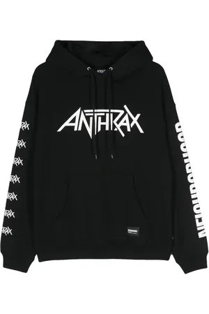 NEIGHBORHOOD X Anthrax logo-print hoodie