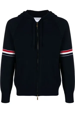 Thom Browne RWB stripe cashmere hoodie