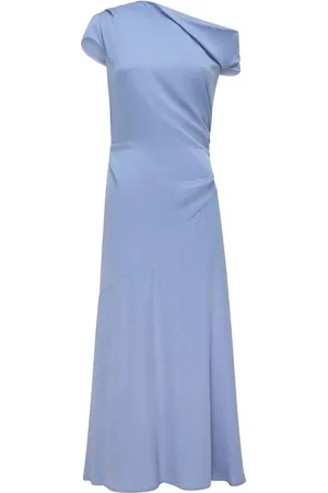 Marling wrap front midi dress mid blue best sale