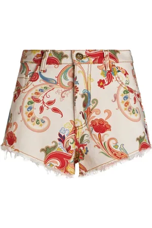 Etro Paisley-print denim shorts