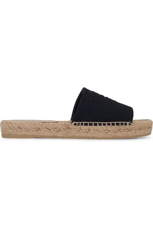 Prada Logo-plaque open-toe espadrilles