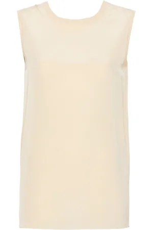 Joseph Ribbed-trim silk blouse