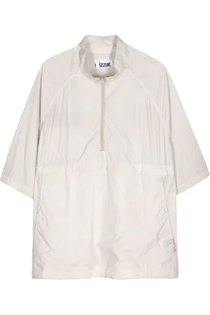 Izzue Logo-appliqué half-zip shirt