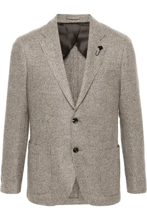 LARDINI Interwoven single-breasted blazer