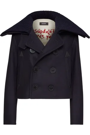 Dsquared2 Double-breasted cropped peacoat